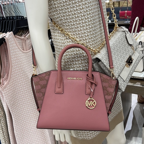 Michael Kors Avril Small Signature PVC Top Zip Satchel Crossbody Bag
Rose - Picture 12 of 16